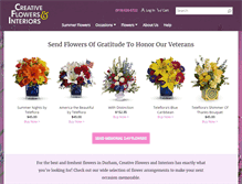 Tablet Screenshot of creativeflowersandinteriors.com